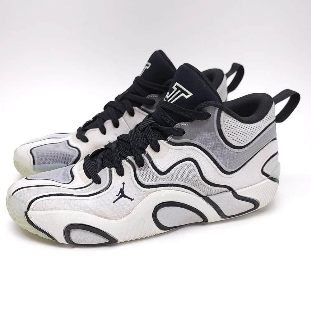 Jordan Tatum 3 ZEN Mens Basketball Shoes White Black FZ6598-001 Size 10